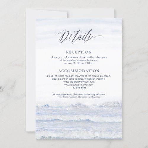 Destination Wedding Beach Wedding Ocean Suite Invitation
