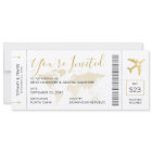 Destination Wedding Boarding Pass Invitation