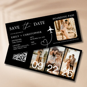 Destination Wedding Boarding Pass Plane QR Code