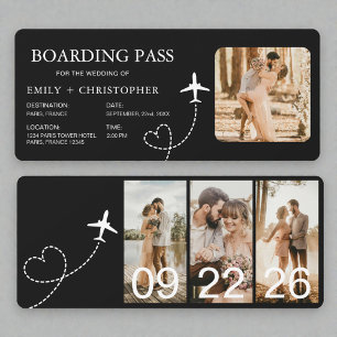 Destination Wedding Boarding Pass Plane Ticket