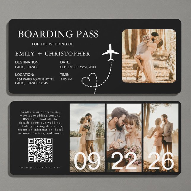 Destination Wedding Boarding Pass Plane Ticket (Creator Uploaded)