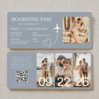 Destination Wedding Boarding Pass Plane Ticket