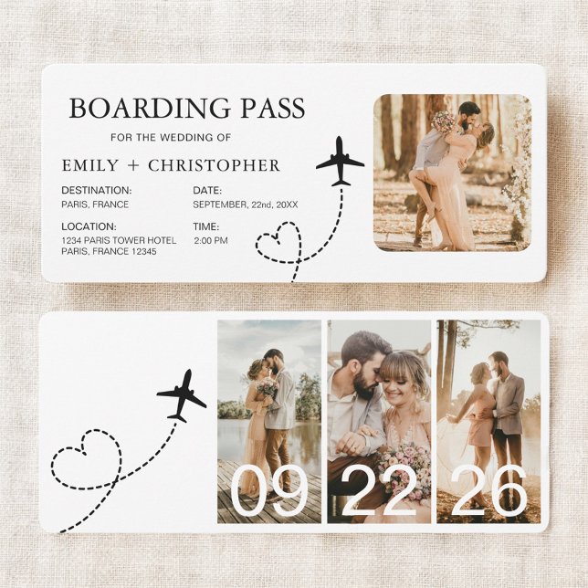 Destination Wedding Boarding Pass Plane Ticket (Creator Uploaded)
