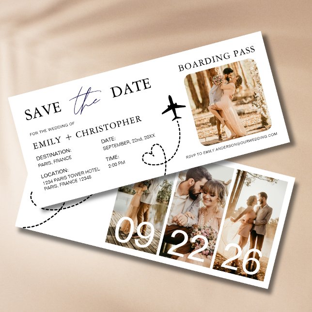 Destination Wedding Boarding Pass Plane Ticket (Creator Uploaded)