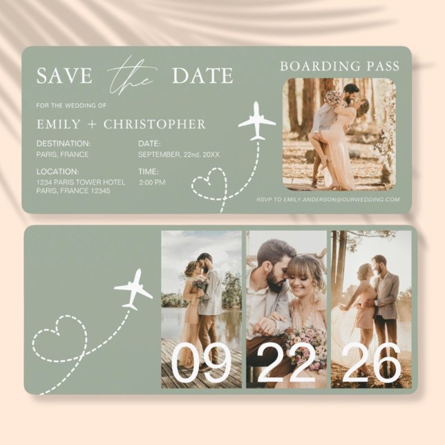 Destination Wedding Boarding Pass Plane Ticket (Creator Uploaded)