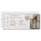 Destination Wedding Boarding Pass Plane Ticket