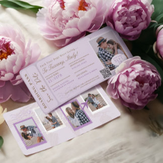 Destination Wedding Boarding Pass Plane Ticket Invitation