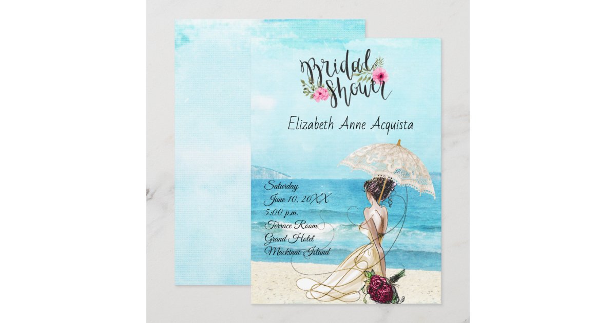 Destination Wedding Bridal Shower Invitation Zazzle