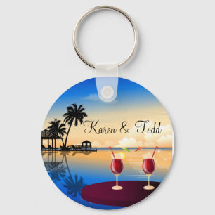 Destination wedding = customize with your own name keychain