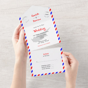 Destination Wedding Cyprus Airmail All In One Invi All In One Invitation