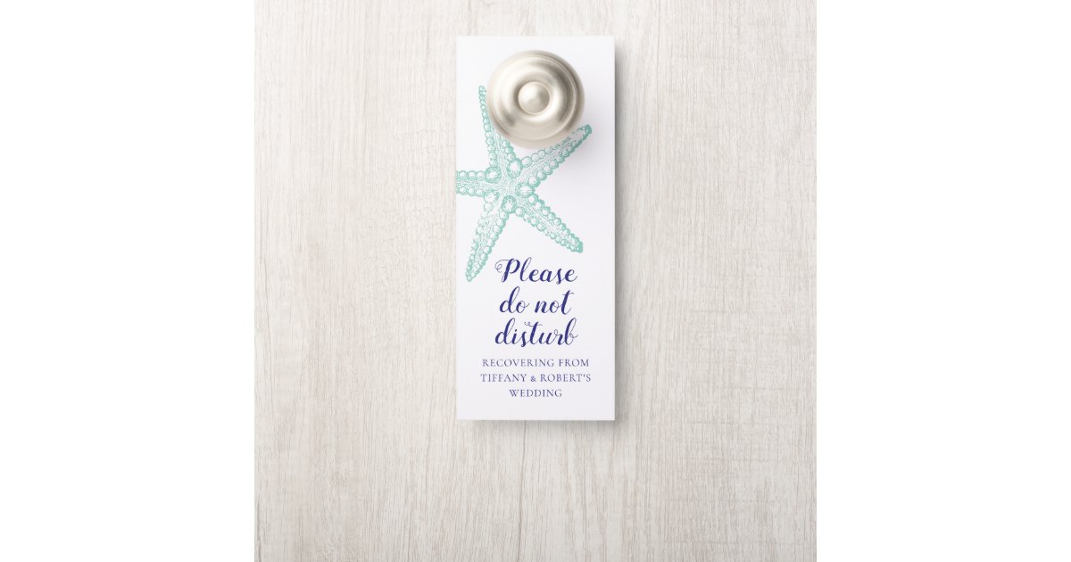 Destination Wedding Door Hanger Do Not Disturb Zazzle Com