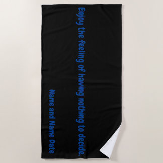 Destination Wedding favor with ENJOY QUOTE Beach Towel
