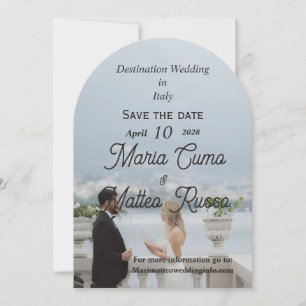 Destination Wedding Flat Wedding Invitation