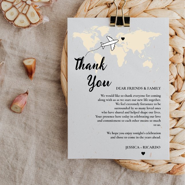 Destination wedding guess table thank you card (Creator Uploaded)