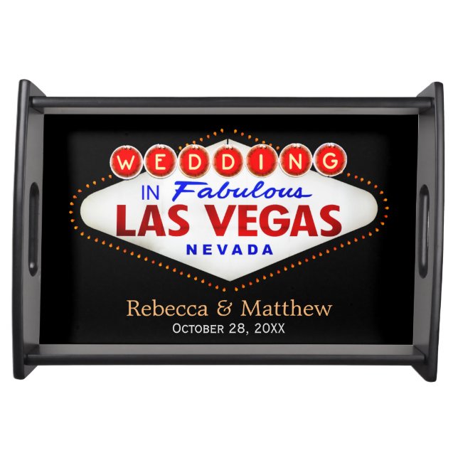 Destination Wedding in Fabulous Las Vegas Serving Tray (Front)