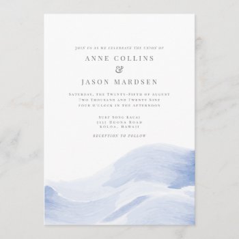 Destination Wedding Invitation - Ocean Waves by Jolie_Jolie_Design at Zazzle