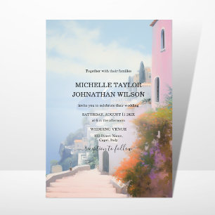 Destination Wedding Italy Capri Cinque Terre Invitation