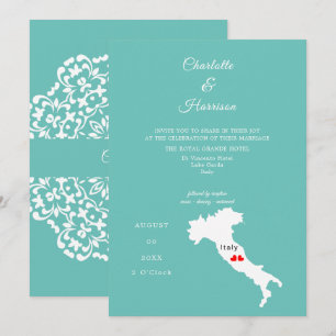 Destination Wedding Italy Europe Invitation