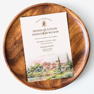 Destination Wedding Italy Tuscany Florence Invitation