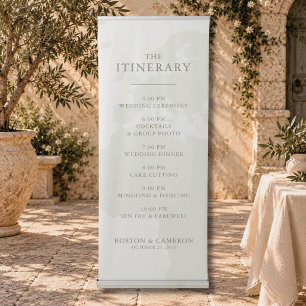 Destination Wedding Itinerary Welcome Sign Elegant
