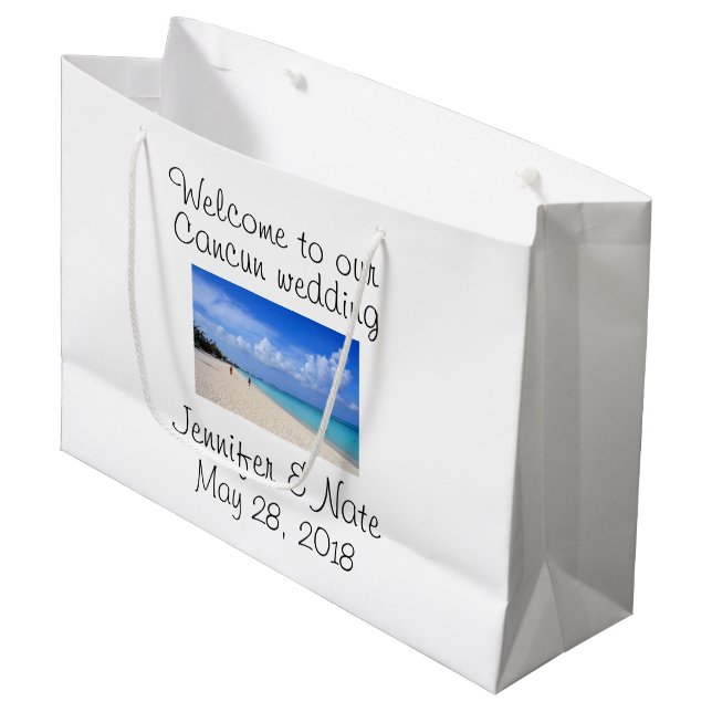 Destination wedding large gift bag (Front Angled)