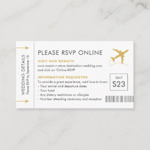 Destination Wedding Online RSVP Travel Details Enclosure Card