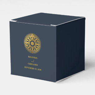 Destination Wedding Passport Compass Wedding Favor Boxes