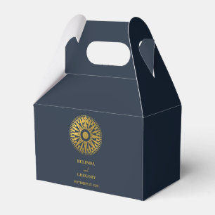 Destination Wedding Passport Compass Wedding Favor Boxes