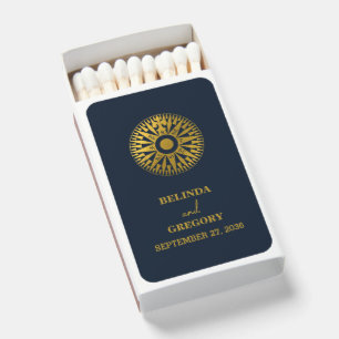 Destination Wedding Passport Compass Wedding Favor Matchboxes