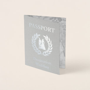 destination wedding passport foil card