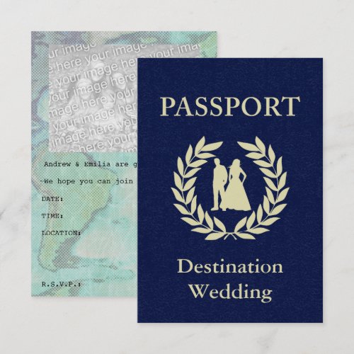 destination wedding passport invitation