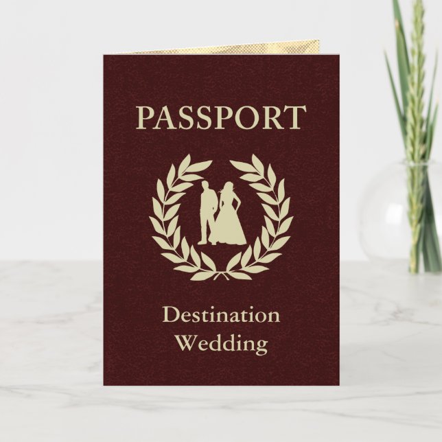 destination wedding passport invitation (Front)