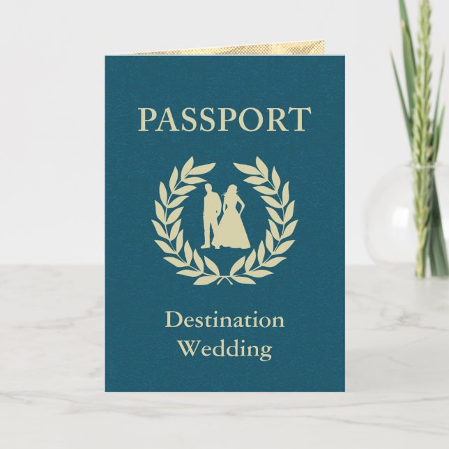 destination wedding passport invitation (Front)