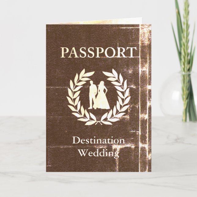 destination wedding passport invitation (Front)