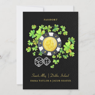 Destination Wedding Passport Save the Date Irish