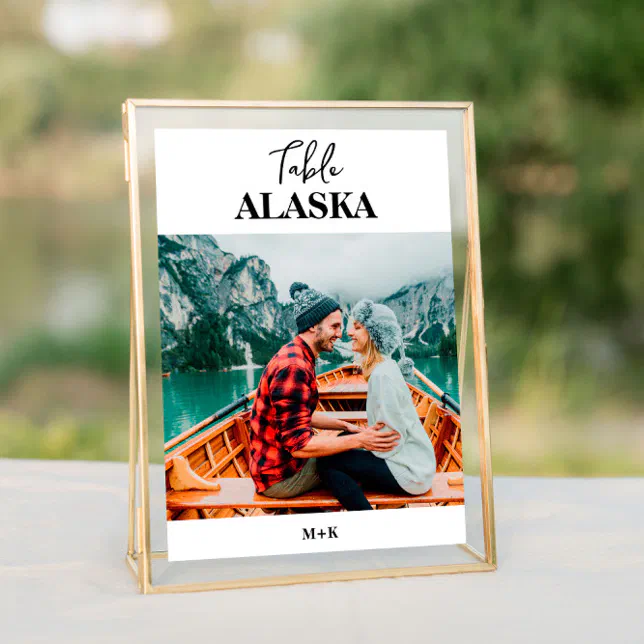 Destination Wedding Photo City Name Travel Table Number | Zazzle