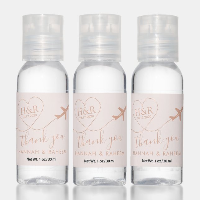 Destination Wedding Pink Hand Sanitizer (Set)