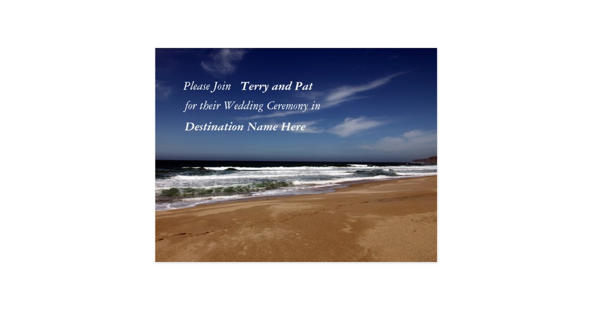 Destination Wedding Postcard | Zazzle