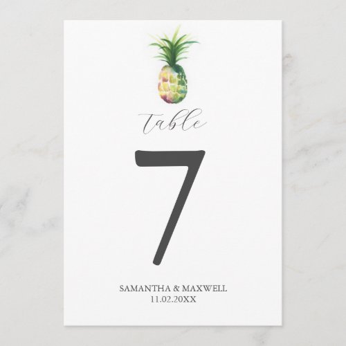 Destination Wedding Printable Table Numbers