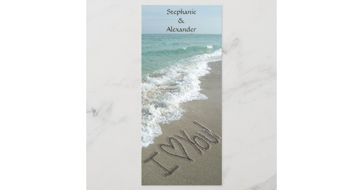 Destination Wedding Program, Beach Theme Program | Zazzle