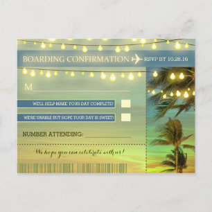 Destination Wedding RSVP postcards
