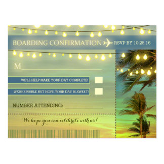 Destination Wedding RSVP postcards