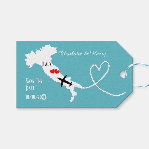Destination Wedding Save The Date Gift Tags