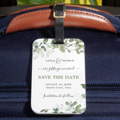 Destination Wedding Save The Date Guest Luggage Tag