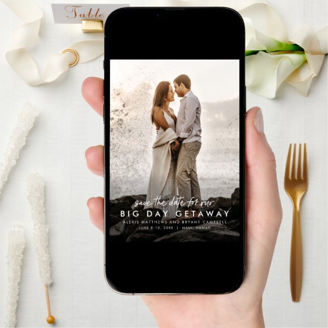 Destination wedding save the date photo card (Front Digital)