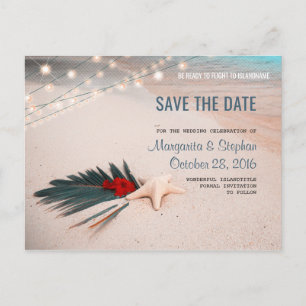 Destination Wedding Save the Date Ticket Announcement Postcard