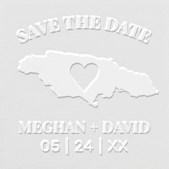 Destination Wedding Save the Date to Jamaica Embosser (Design)