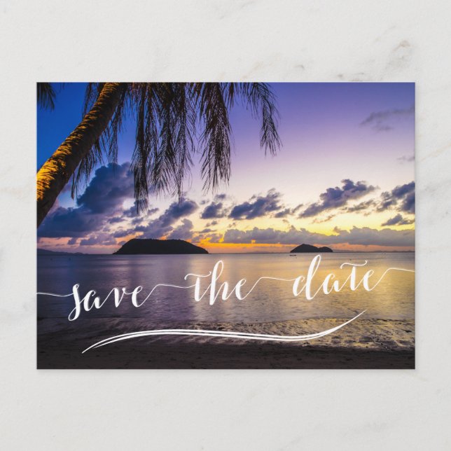 Destination Wedding Save The Dates Postcards (Front)