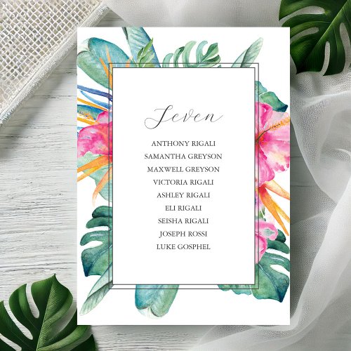 Destination Wedding Seating Chart Template