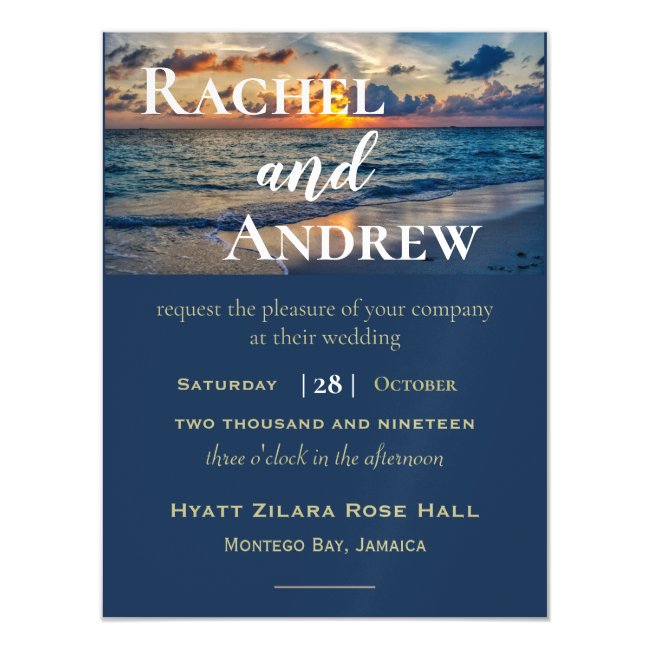 Destination Wedding Sunny Skies Wedding Invitation